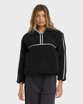 Jersey con media cremallera de sherpa