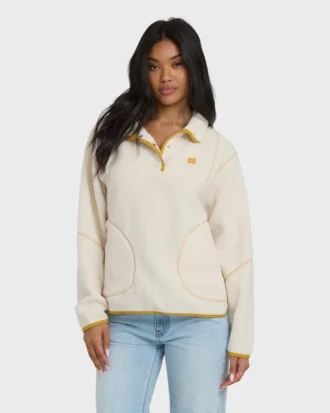 Jersey de felpa Sherpa con media botonera de Streamer