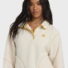 Jersey de felpa Sherpa con media botonera de Streamer