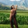 Pantalones con cintura elástica Double Take