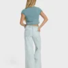 Pantalones con cintura elástica y lavado salado Jade Pantalones con cintura elástica y lavado salado Jade