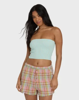 Pantalones cortos de tejido Sweet Check