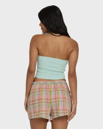Pantalones cortos de tejido Sweet Check