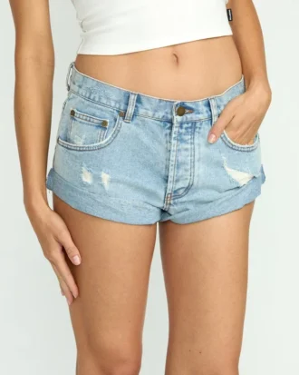 Pantalones cortos vaqueros de talle bajo