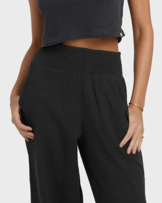 Pantalones de gasa con cintura elástica New Waves