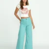 Pantalones de sarga de cintura alta Free Fall