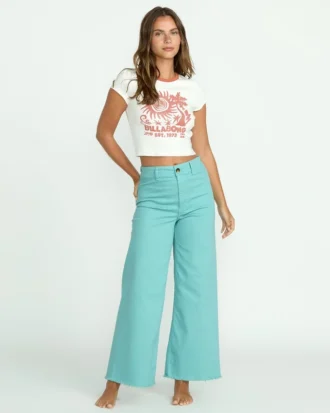 Pantalones de sarga de cintura alta Free Fall