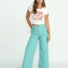Pantalones de sarga de cintura alta Free Fall