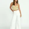 Pantalones de sarga de cintura alta Free Fall
