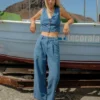 Pantalones lavados con efecto ola Pantalones lavados con efecto ola