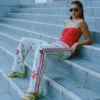 Pantalones Lottie Hall con cintura elástica y tejido Pantalones Lottie Hall con cintura elástica y tejido