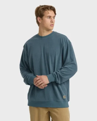 Sudadera de cuello redondo con efecto quemado