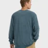 Sudadera de cuello redondo con efecto quemado