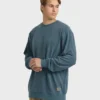 Sudadera de cuello redondo con efecto quemado