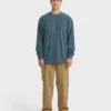 Sudadera de cuello redondo con efecto quemado