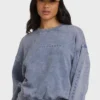 Sudadera de cuello redondo Kendal lavada con sal Sudadera de cuello redondo Kendal lavada con sal