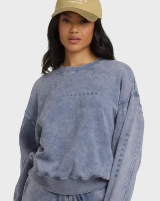 Sudadera de cuello redondo Kendal lavada con sal