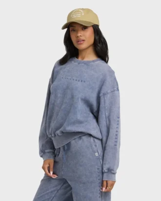 Sudadera de cuello redondo Kendal lavada con sal