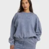 Sudadera de cuello redondo Kendal lavada con sal Sudadera de cuello redondo Kendal lavada con sal