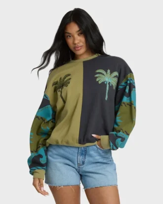 Sudadera de cuello redondo Split Palm Kendal Sudadera de cuello redondo Split Palm Kendal