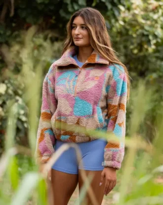 Sudadera de forro polar Sherpa con media cremallera A/Div Barra
