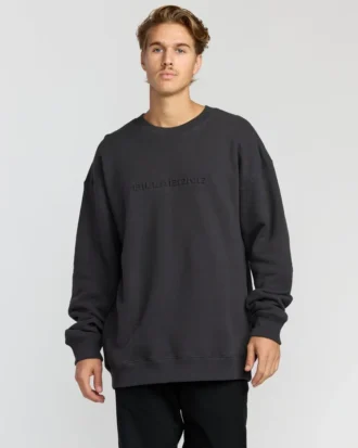 Sudadera icónica de cuello redondo con relieve