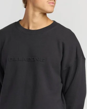 Sudadera icónica de cuello redondo con relieve