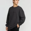 Sudadera icónica de cuello redondo con relieve
