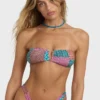 Top de bikini bandeau en V Patch It up