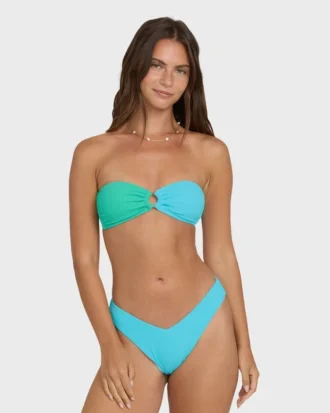 Top de bikini bandeau Rio con bloques de color de Sunrays