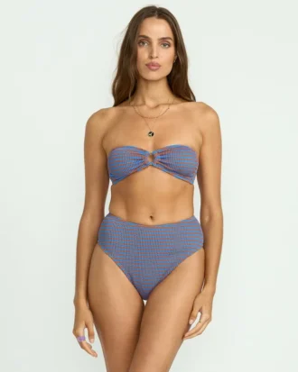 Top de bikini bandeau Rio de rayas altas de verano Top de bikini bandeau Rio de rayas altas de verano