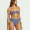 Top de bikini bandeau Rio de rayas altas de verano