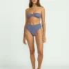 Top de bikini bandeau Rio de rayas altas de verano