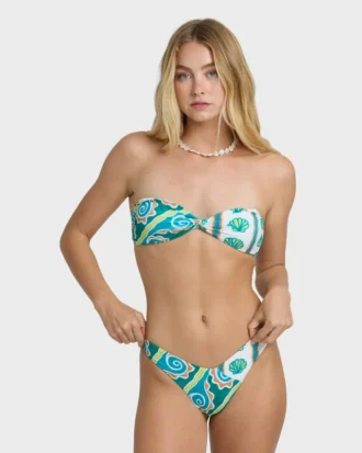 Top de bikini bandeau Salty Waves Twist
