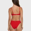 Top de bikini bralette con escote en V fruncido «Rising Tide»