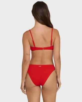 Top de bikini bralette con escote en V fruncido «Rising Tide»