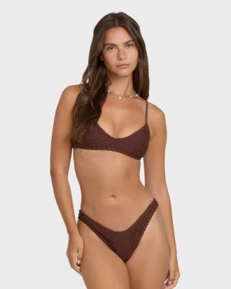 Top de bikini bralette en V Twisted Tides