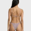 Top de bikini bralette Teagan con estampado de cuadros Mini Wave