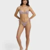 Top de bikini bralette Teagan con estampado de cuadros Mini Wave