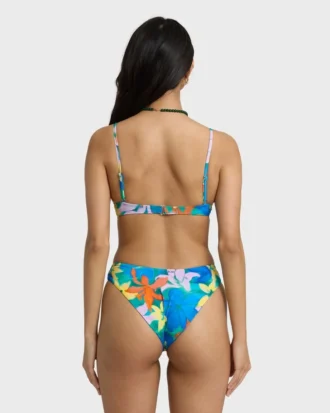Top de bikini con aros Agua Flores Leah