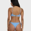 Top de bikini con aros Helena con estampado de mini cuadros ondulados Top de bikini con aros Helena con estampado de mini cuadros ondulados