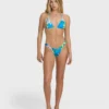Top de bikini multitriángulo Agua Flores