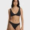 Top de bikini sin mangas con escote redondo Sol Searcher