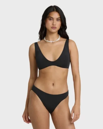 Top de bikini sin mangas con escote redondo Sol Searcher
