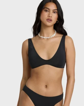 Top de bikini sin mangas con escote redondo Sol Searcher