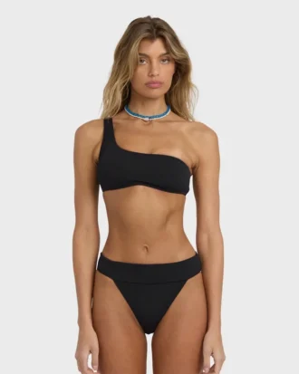 Top de bikini sin tirantes con un solo hombro Laura Twisted Sun