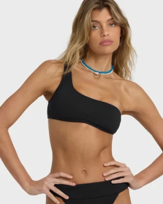 Top de bikini sin tirantes con un solo hombro Laura Twisted Sun