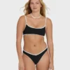 Top de bikini tipo bralette corto Jaclyn con rayas de bronceado Top de bikini tipo bralette corto Jaclyn con rayas de bronceado
