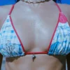 Top de bikini triangular alto Lottie Hall Slide