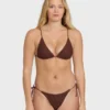 Top de bikini triangular alto Twisted Tides Slide